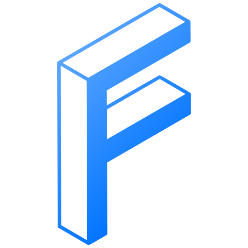 litera f Generic gradient fill ikona