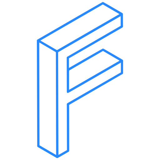 Letter f Generic color outline icon