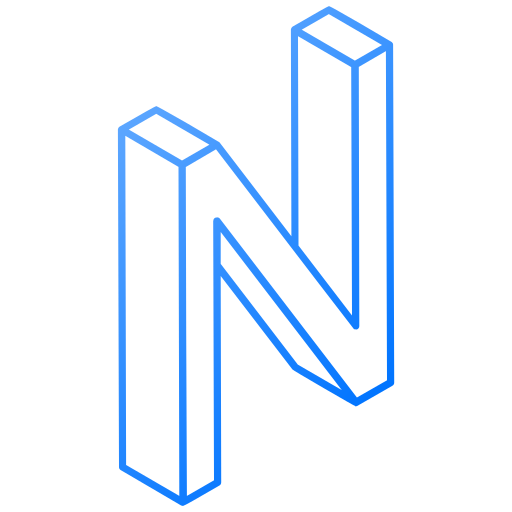 lettera n Generic gradient outline icona
