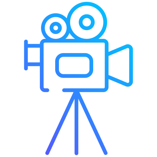 kamera wideo Generic gradient outline ikona