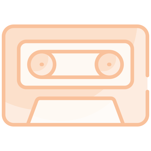cassette bandje Generic color lineal-color icoon