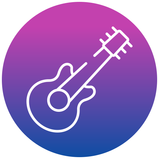 Acoustic guitar Generic gradient fill icon
