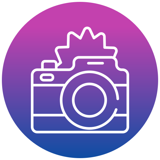 Camera flash Generic gradient fill icon