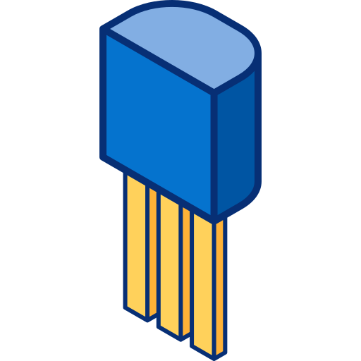 transistor Isometric Lineal Color Ícone