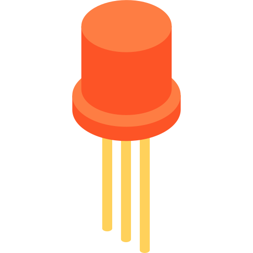transistor Isometric Flat icon