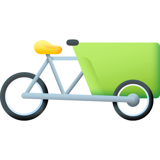 Cargo bike 3D Color icon