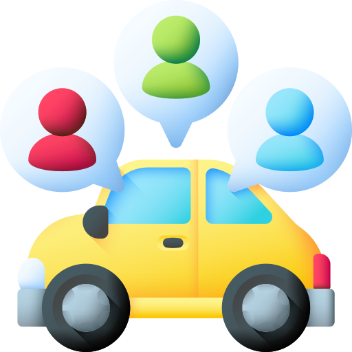 Car sharing 3D Color icon