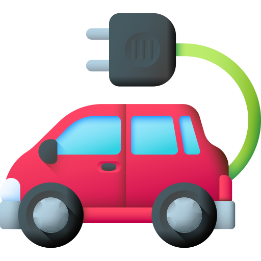 Electric car 3D Color icon
