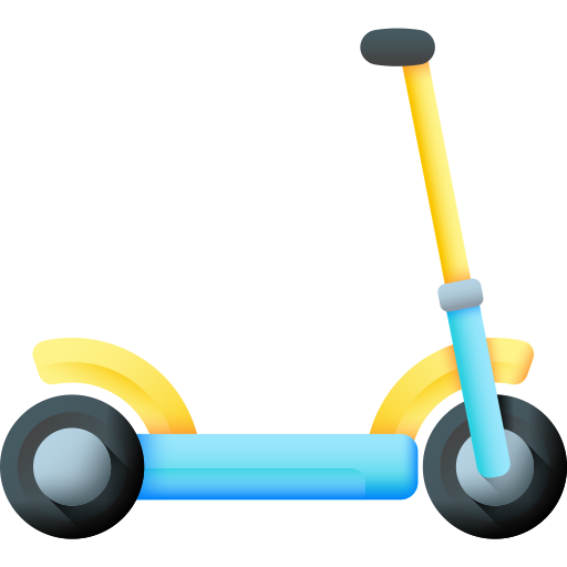 elektrische scooter 3D Color icoon