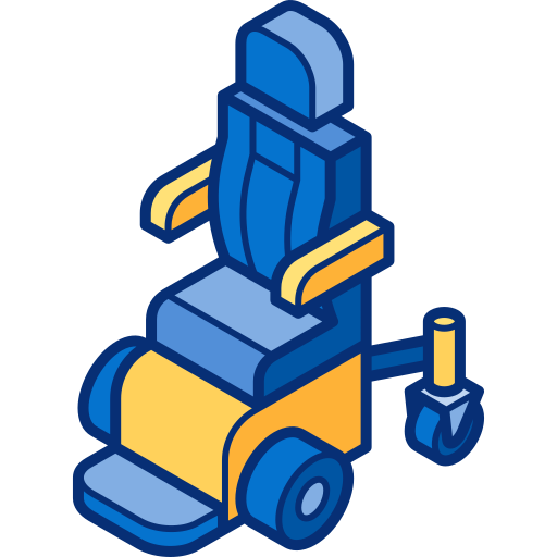 rollstuhl Isometric Lineal Color icon