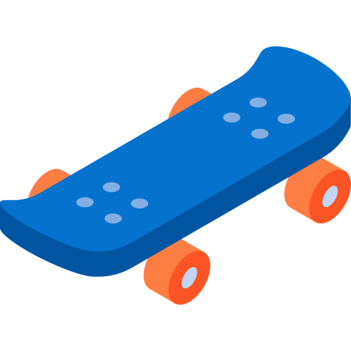 skateboard Isometric Flat icoon