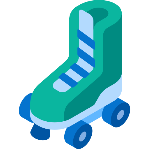 Roller skates Isometric Flat icon