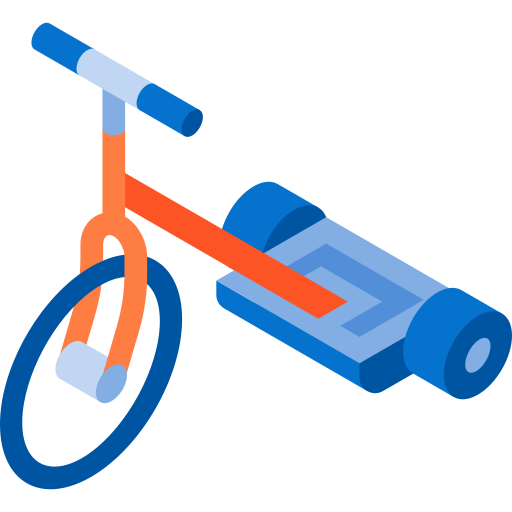 rower trójkołowy Isometric Flat ikona