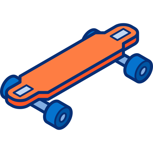 longboard Isometric Lineal Color Ícone