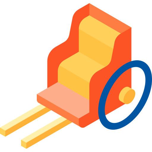 riksja Isometric Flat icoon