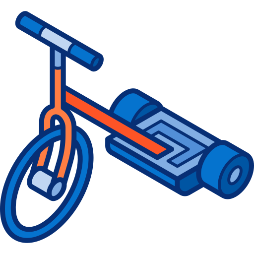 rower trójkołowy Isometric Lineal Color ikona