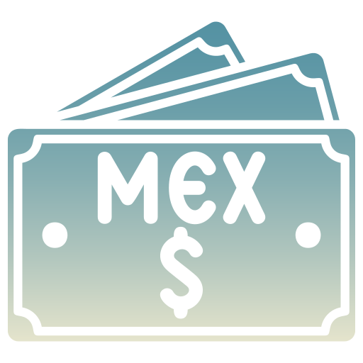 멕시코 페소 Generic gradient fill icon