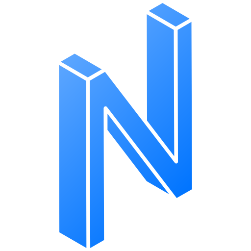 lettera n Generic gradient fill icona