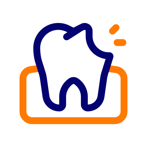 Broken tooth Generic color outline icon