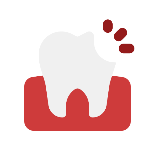 Broken tooth Generic color fill icon