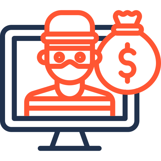 Online robbery Generic color outline icon