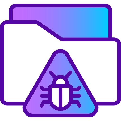 Infected folder Generic gradient lineal-color icon