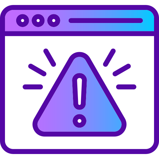 Warning browser Generic gradient lineal-color icon