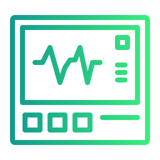 monitor de electrocardiograma Generic gradient outline icono