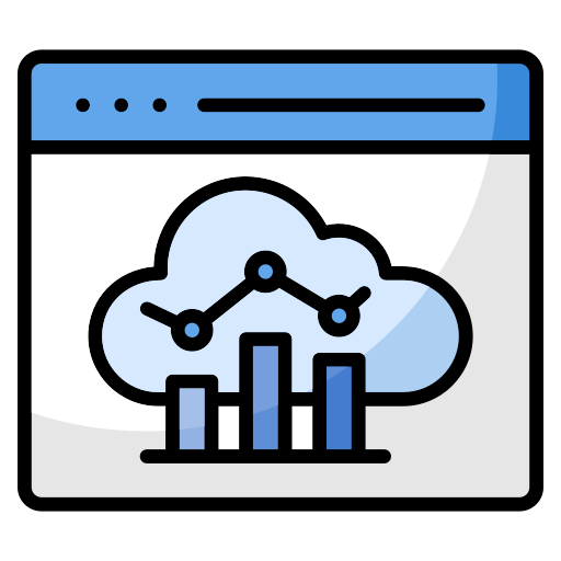 Cloud analytics Generic color lineal-color icon