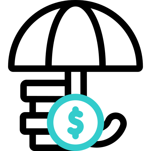 ubezpieczenie pieniędzy Basic Accent Outline ikona