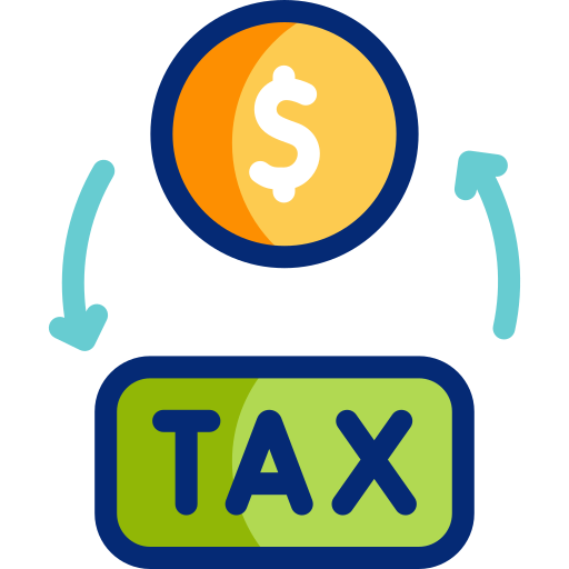 devolución de impuestos Basic Accent Lineal Color icono