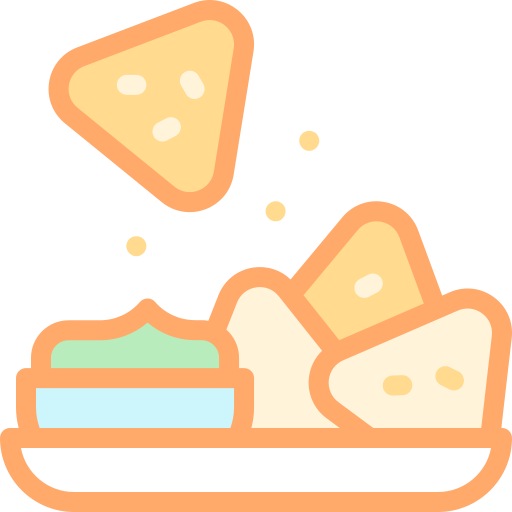nachos Detailed color Lineal color icono
