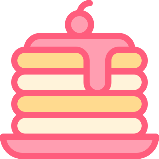 パンケーキ Detailed color Lineal color icon
