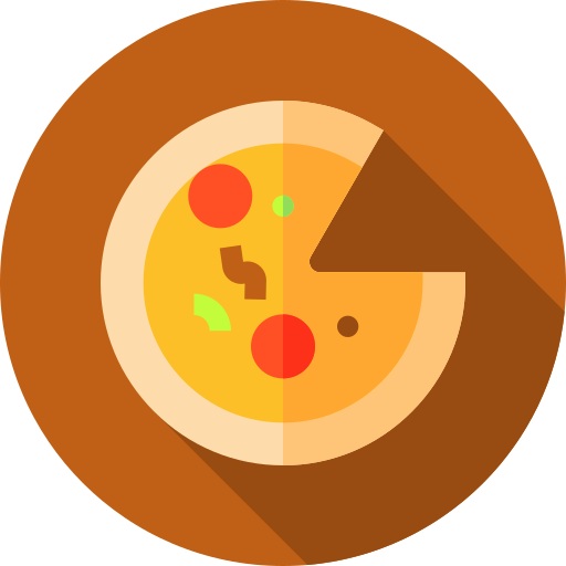 Pizza Flat Circular Flat icon