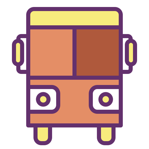 Ônibus escolar Icongeek26 Linear Colour Ícone