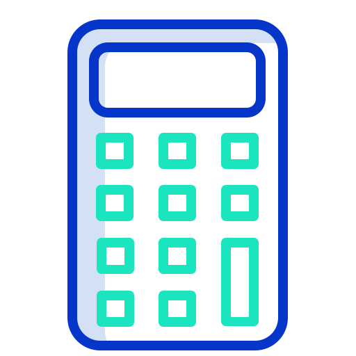 Calculadora Icongeek26 Outline Colour icono