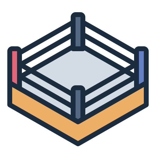 Боксерский ринг Generic color lineal-color иконка