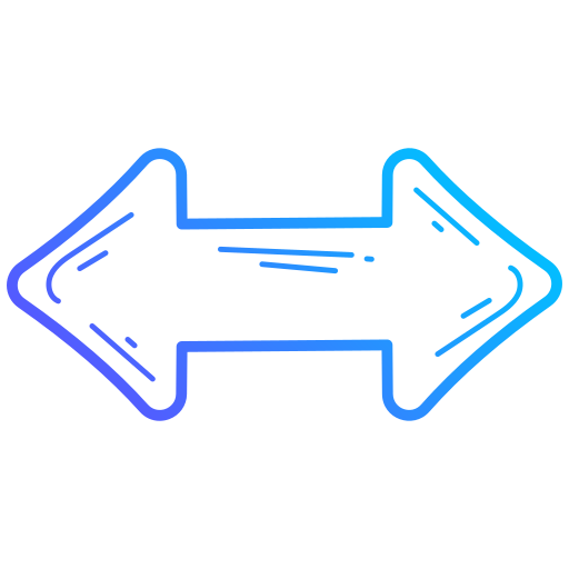 links rechts Generic gradient outline icoon