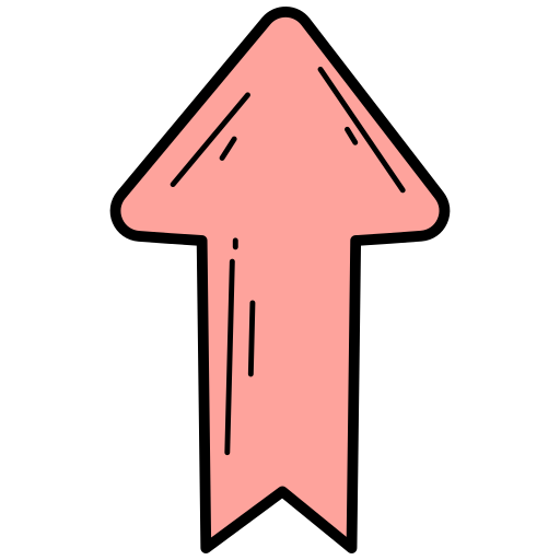 freccia su Generic color hand-drawn icona