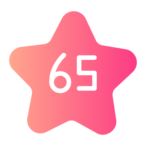 sześćdziesiąt pięć Generic gradient fill ikona