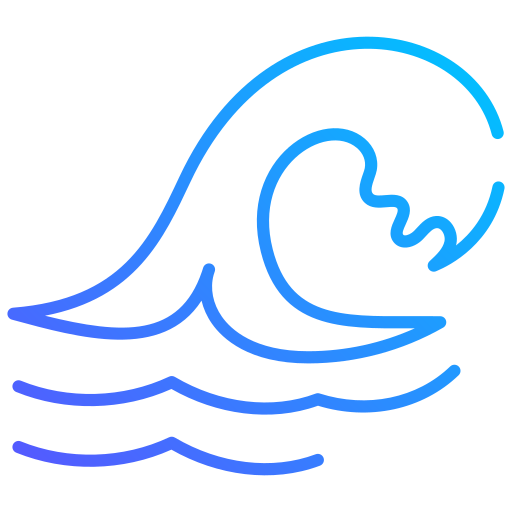 onda dell'oceano Generic gradient outline icona