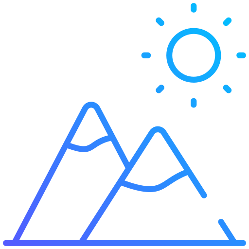 montagnes Generic gradient outline Icône