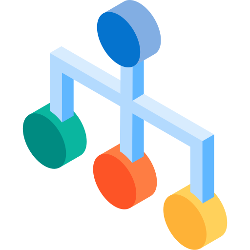 Nodes Isometric Flat icon