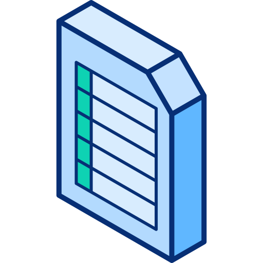 conjunto de datos Isometric Lineal Color icono