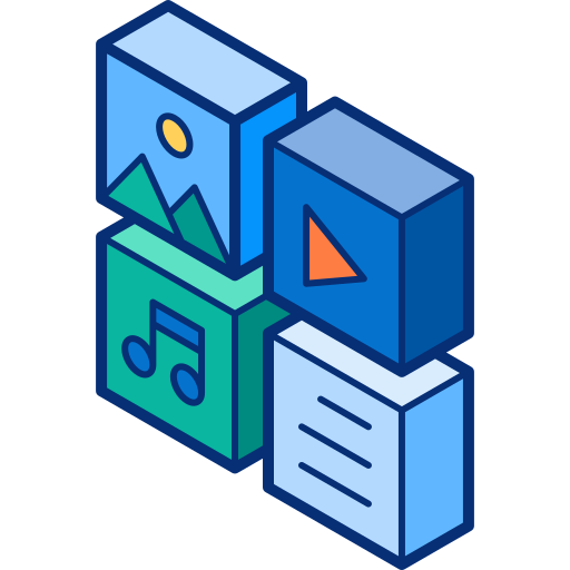 variedad de datos Isometric Lineal Color icono