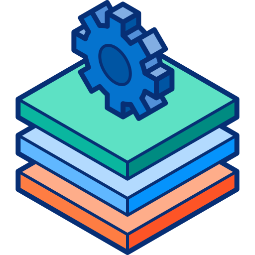 Batch processing Isometric Lineal Color icon