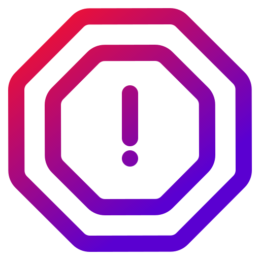 Warning Generic gradient outline icon