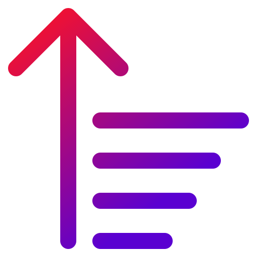 sortować Generic gradient outline ikona