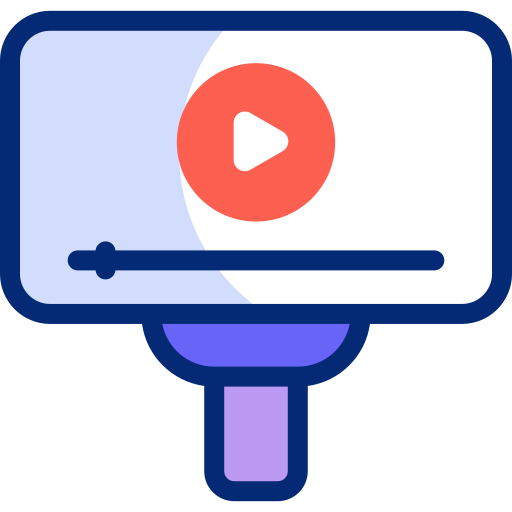 Video Basic Accent Lineal Color icon