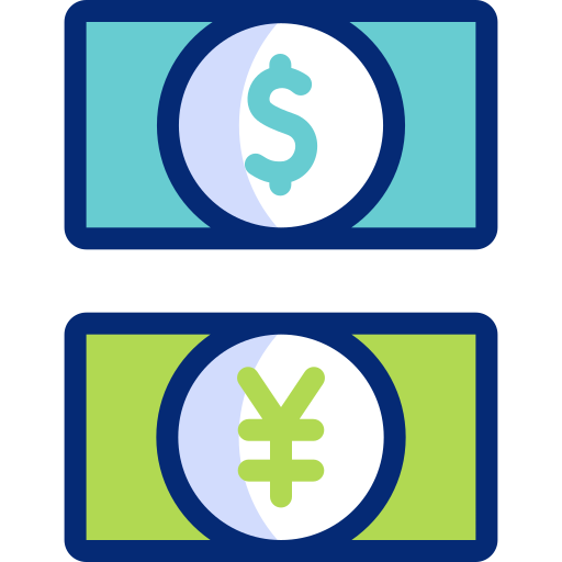 Foreign currency Basic Accent Lineal Color icon